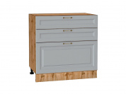 Шкаф нижний с 3-мя ящиками Ницца 816*800*478 Графит / Дуб Вотан