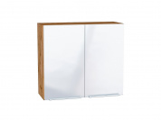 Шкаф верхний с 2-мя дверцами Фьюжн 716*800*320 Angel / Дуб Вотан