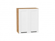Шкаф верхний с 2-мя дверцами Нео 716*600*320 White Silk / Дуб Вотан