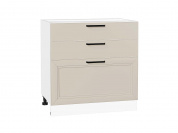 Шкаф нижний с 3-мя ящиками Нео 816*800*480 Cream Silk / Белый