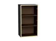 Шкаф верхний с 1-ой остекленной дверцей 920*500*322 Золотой / Graphite