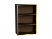 Шкаф верхний с 1-ой остекленной дверцей 920*600*322 Золотой / Graphite