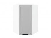 Шкаф верхний угловой Глетчер 920*600*600 Гейнсборо Силк / Белый