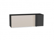Шкаф верхний прямой угловой горизонтальный Фьюжн 358*1000*350 Cream Silk / Graphite
