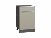 Шкаф нижний с 1-ой дверцей и ящиком Фьюжн 816*500*480 Silky Grey / Graphite