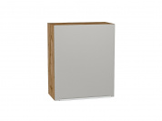 Шкаф верхний с 1-ой дверцей Фьюжн 716*600*320 Silky Light Grey / Дуб Вотан