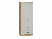Шкаф двухстворчатый Стиль ШК-803 с ящиками 2110*800*376 Grey Silkwood