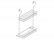 Полка 2-х ярусная малая 300*210*105 Хром