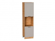 Шкаф пенал с 2-мя дверцами под технику Нео 2336*600*576 Clay Silk / Дуб Вотан