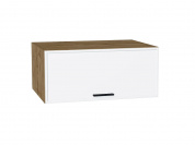 Шкаф верхний горизонтальный глубокий Фрейм 358*800*580 White Silk / Дуб Вотан