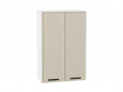 Шкаф верхний с 2-мя дверцами Фрейм 920*600*324 Cream Silk / Белый