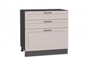 Шкаф нижний с 3-мя ящиками Барселона 816*800*484 Кашемир / Graphite