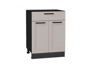 Шкаф нижний с 2-мя дверцами и ящиком Нео 816*600*480 Clay Silk / Graphite