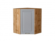 Шкаф верхний угловой Ницца 716*600*600 Графит / Дуб Вотан