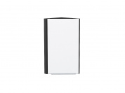 Шкаф верхний торцевой Фьюжн 716*300*306 Silky White / Graphite