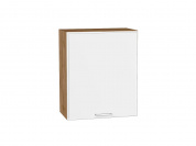 Шкаф верхний с 1-ой дверцей Квадро 716*600*321 Белый / Дуб Вотан