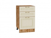 Шкаф нижний с 3-мя ящиками Ницца 816*500*478 Дуб крем / Дуб Вотан