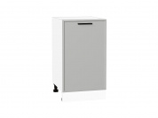 Шкаф нижний с 1-ой дверцей Фрейм 816*450*484 Grey Silk / Белый