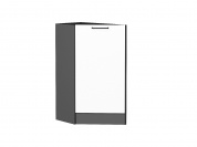 Шкаф нижний торцевой Флэт 816*296*552 White In 2S / Graphite
