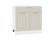 Шкаф нижний с 2-мя дверцами и ящиком Ницца 816*800*478 Агат / Белый