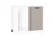 Шкаф нижний угловой Фрейм 816*890*484 Clay Silk / Белый