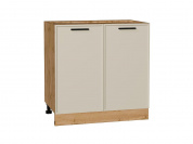 Шкаф нижний с 2-мя дверцами Фрейм 816*800*484 Cream Silk / Дуб Вотан