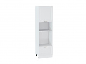 Шкаф пенал с 1-ой дверцей и ящиком под технику Ницца 2132*600*574 Белый / Белый