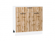 Шкаф нижний с 2-мя дверцами и ящиком Флэт 816*800*478 Wotan Oak 2S / Белый