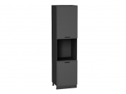 Шкаф пенал с 2-мя дверцами под технику Фрейм 2336*600*580 Stormy Silk / Graphite