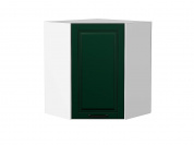 Шкаф верхний угловой Дублин 716*600*600 Special Green / Белый