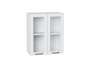 Шкаф верхний с 2-мя остекленными дверцами Барселона 716*600*324 Белый / Белый