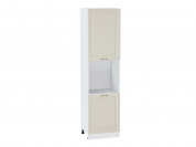 Шкаф пенал с 2-мя дверцами под технику Ницца 2336*600*574 Агат / Белый