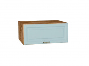 Шкаф верхний горизонтальный глубокий Ницца 358*800*574 Голубой / Дуб Вотан