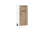 Шкаф нижний с 1-ой дверцей и ящиком Флэт 816*300*478 Natural Casella Oak 2S / Белый