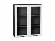 Шкаф верхний с 2-мя остекленными дверцами Барселона 920*800*324 Белый / Graphite