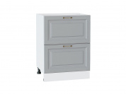 Шкаф нижний с 2-мя ящиками Ницца 816*600*478 Графит / Белый
