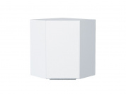 Шкаф верхний угловой Фьюжн 716*600*600 Silky White / Белый