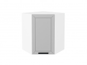 Шкаф верхний угловой Глетчер 716*600*600 Гейнсборо Силк / Белый