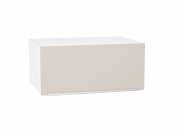Шкаф верхний горизонтальный глубокий Фьюжн 358*800*576 Cream Silk / Белый
