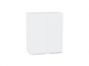 Шкаф верхний с 2-мя дверцами Фьюжн 716*600*320 Silky White / Белый