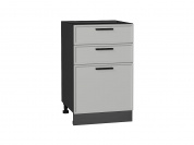 Шкаф нижний с 3-мя ящиками Фрейм 816*500*484 Grey Silk / Graphite