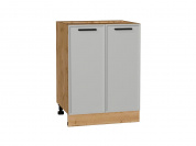 Шкаф нижний с 2-мя дверцами Фрейм 816*600*484 Grey Silk / Дуб Вотан