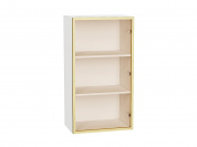 Шкаф верхний с 1-ой остекленной дверцей 920*500*322 Золотой / Белый