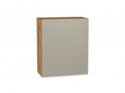 Шкаф верхний с 1-ой дверцей Фьюжн 716*600*320 Silky Grey / Дуб Вотан