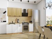 Евро Лайн-06 2140*1400*600 Дуб песочный/Белый