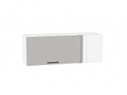 Шкаф верхний прямой угловой горизонтальный Флэт 358*1000*350 Light Grey In 2S / Белый