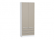 Шкаф двухстворчатый Стиль ШК-803 с ящиками 2110*800*376 Silky Grey
