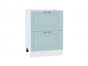 Шкаф нижний с 2-мя ящиками Ницца 816*600*478 Голубой / Белый