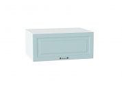 Шкаф верхний горизонтальный глубокий Ницца 358*800*574 Голубой / Белый