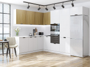 Евро Лайн-03 2140*2150/2800*600 Дуб песочный/Белый